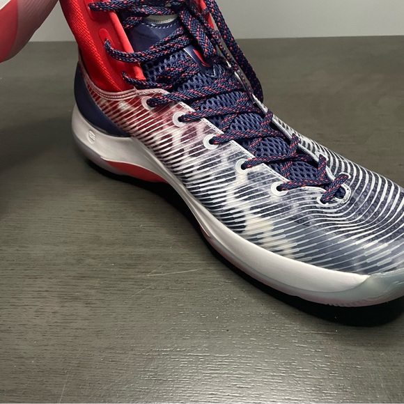 Li-Ning YuShuai 11 Evan Turner Red, White, Blue Men's Basketball Shoe US Size 12 - Picture 6 of 12